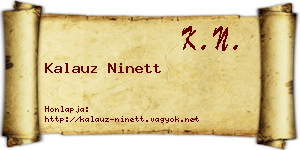 Kalauz Ninett névjegykártya